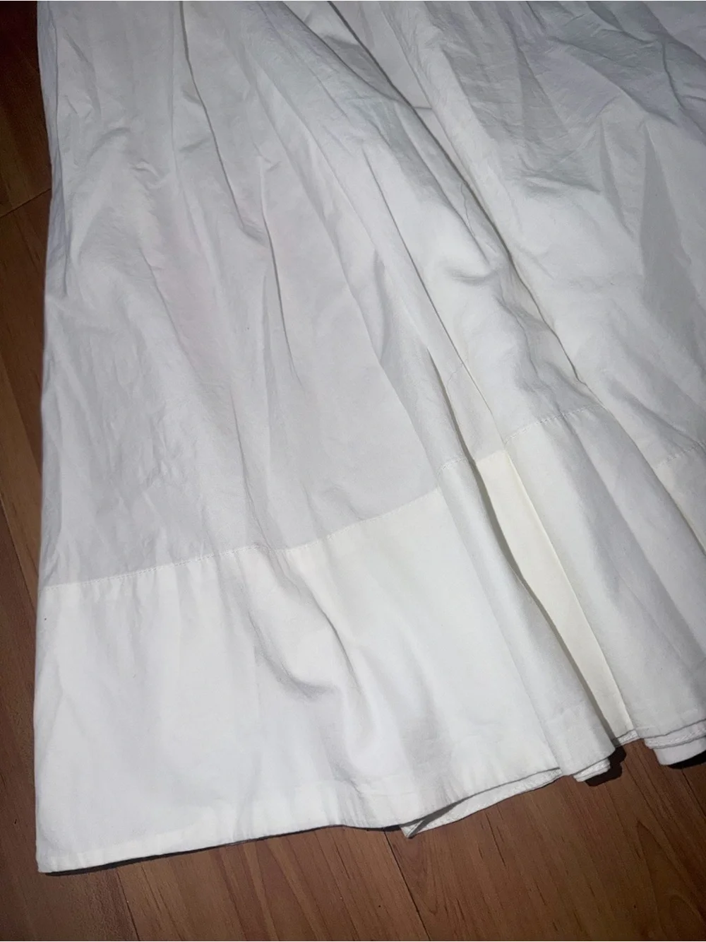 Free People Ivory Full Boho Style Midi Skirt
